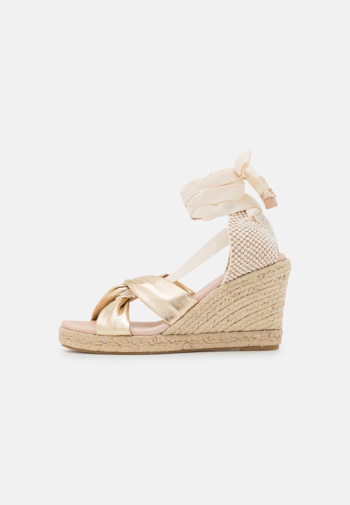 Sandales Anna Field LEATHER Wedge platform Doré Femme | YZE-0545134